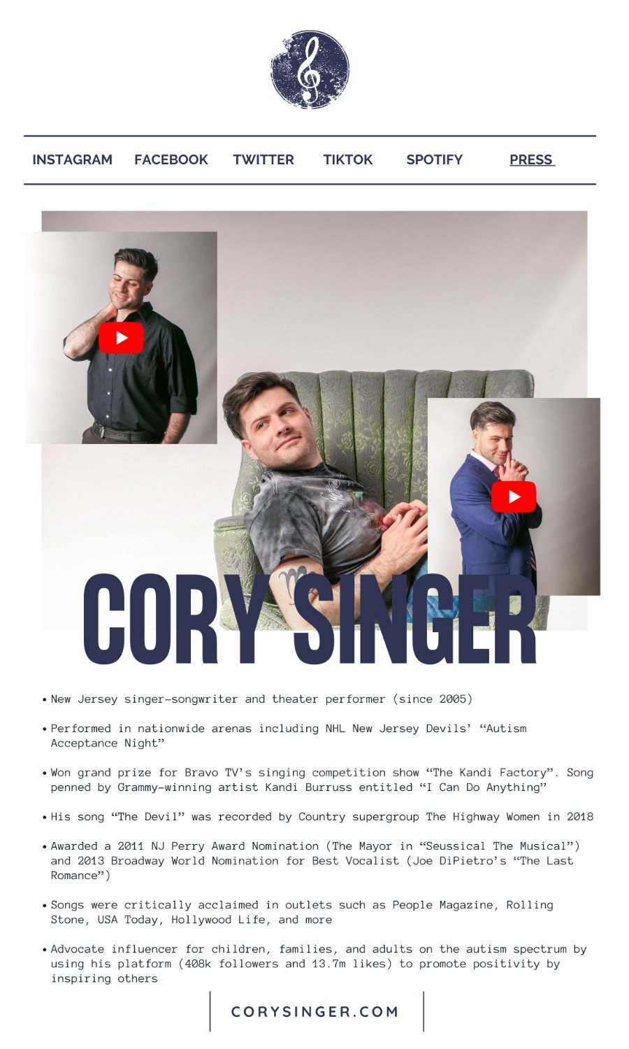 Cory Singer one-sheet