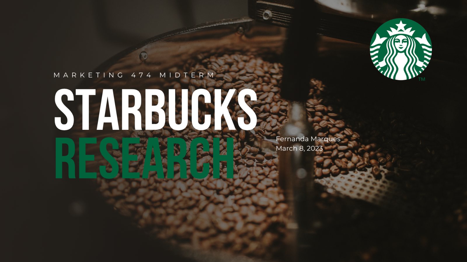 Starbucks Research title slide